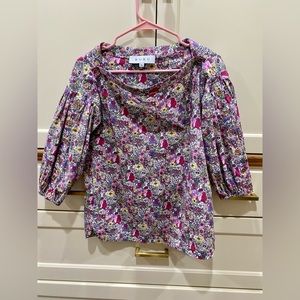 Buru floral boatneck top